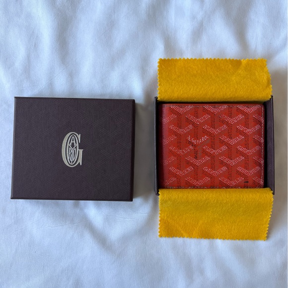 GOYARD MENS BI-FOLD WALLET ORANGE - Picture 4 of 9